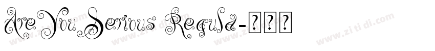 AreYouSerious Regula字体转换
